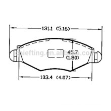 With many brake pad types D1143 4252.12 for Peugeot DongFeng Citroen fronts atv brake pads